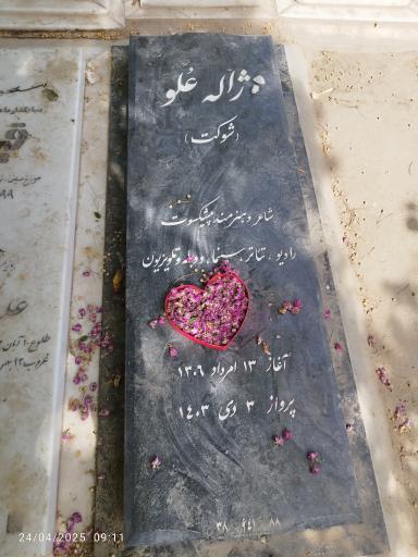 عکس مزار ژاله علو (محتشم)