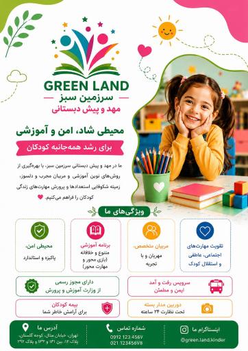 عکس مهد کودک و پیش دبستانی و خانه بازی سرزمین سبز (گرینلند)