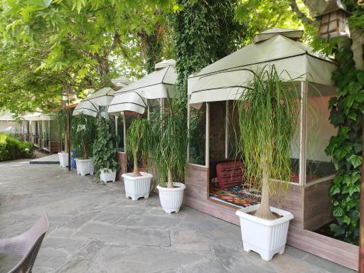 عکس باغ رستوران باران