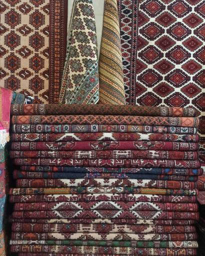 عکس فرش دستباف ترکمن تک گل