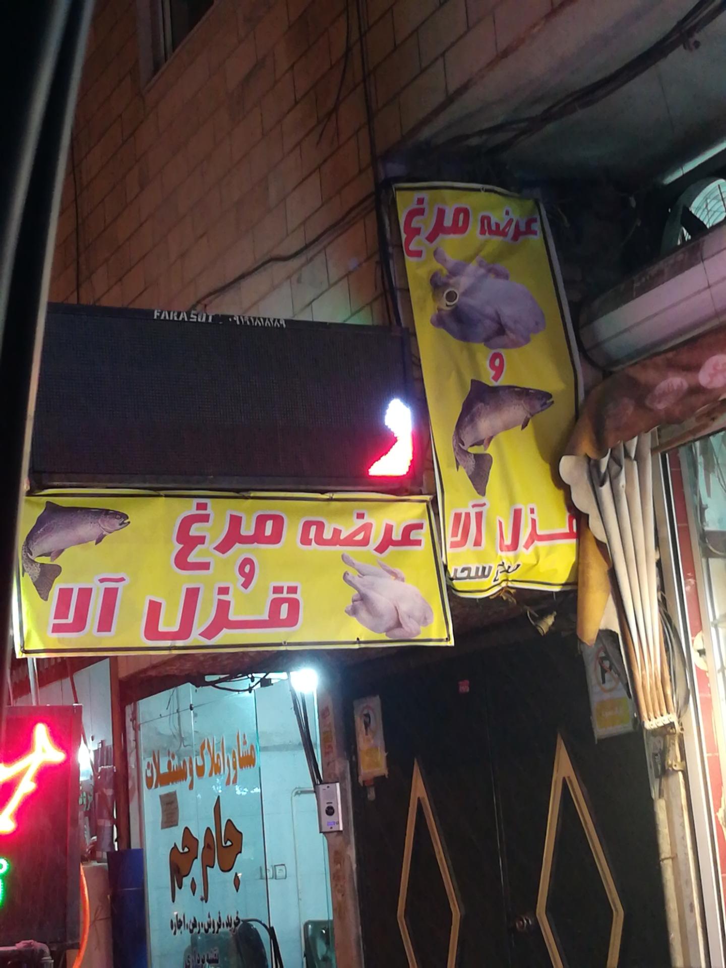 عکس عرضه مرغ و ماهی تازه