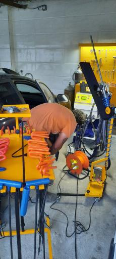 عکس صافکاری با دستگاه pdr  علیرضا فرجی و نوید جوازی