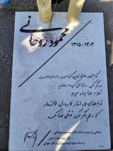 عکس آرامگاه دکتر محمود روحانی