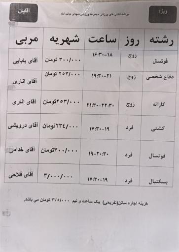 مجموعه ورزشی شهدای دولت آباد