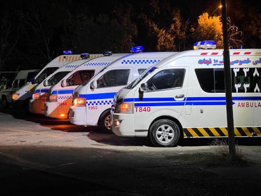 عکس آمبولانس خصوصی تبریز نجات ایستگاه بیمارستان نیکوکاری