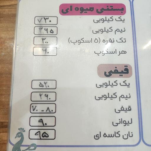 عکس بستنی طاووس