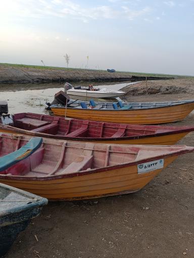 عکس اسکله قایق سواری تفریحی گردشگری مرداب آبکنار  