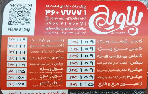 عکس ساندویچ سرد پلاویچ