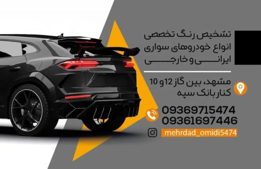 عکس تشخیص رنگ اتومبیل مهرداد